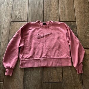 Pink Nike Crop Sweater